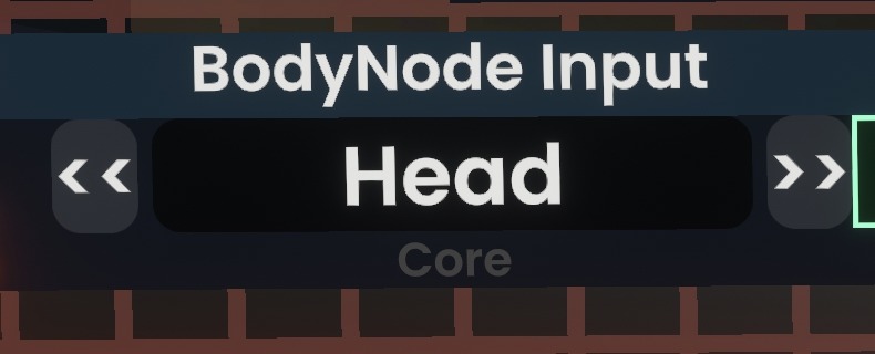 BodyNode Input Head のスクリーンショット
