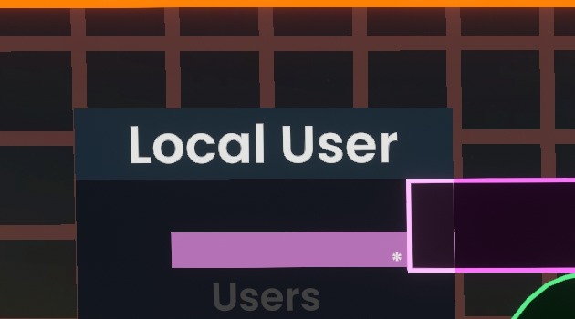 Local User ノードのスクリーンショット